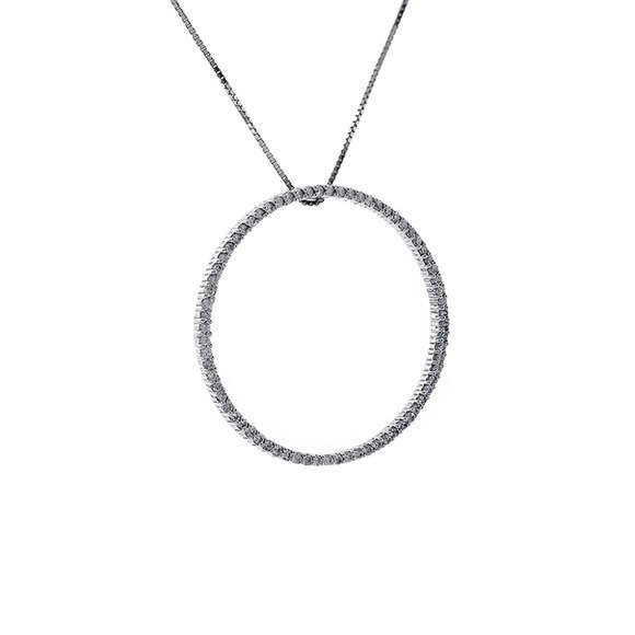 1.00 Carat Diamond Circle Of Love Pendant - Picture 7 of 7